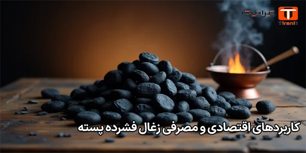 کاربردهای اقتصادی و مصرفی زغال فشرده پسته کاربردهای اقتصادی و مصرفی زغال فشرده پسته